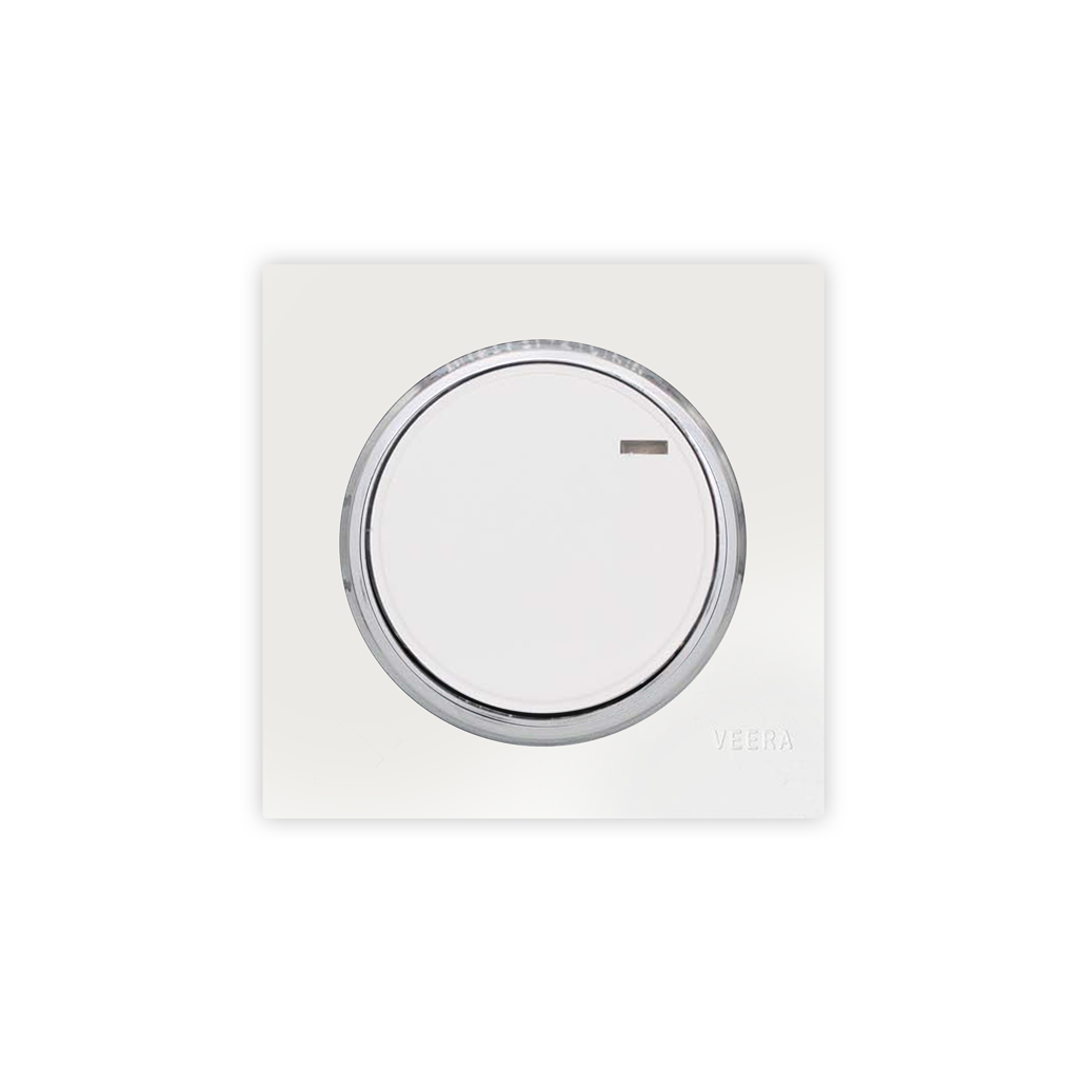 کلید و پریز ویرا مدل آلفا اسپرت سفید - مات زه استیل - تصویر 2